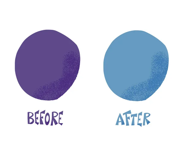 Antes y después de plantilla. Ilustración vectorial . — Vector de stock