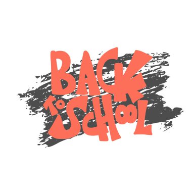 Afiş için okul metnine geri dön. Vektör çizimi.