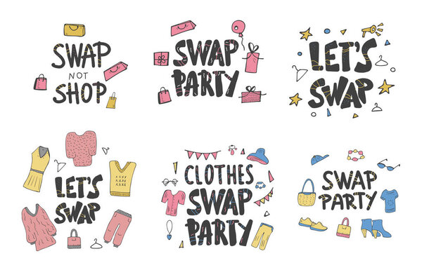 Обмен рукописным плакатом. Векторный дизайн
. 