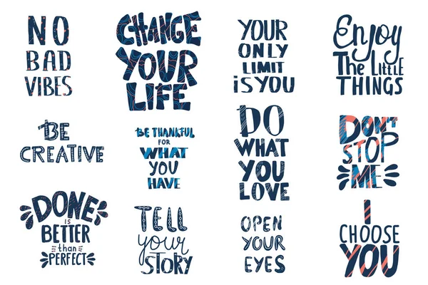 Set of stylized quotes. Vector text illustration. — Stock Photo, Image