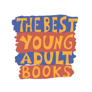 Genç yetişkinler kitap ifadeler ayarlayın. Vektör illustartion