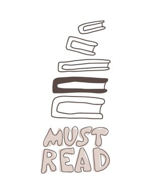 Genç yetişkinler kitap ifadeler ayarlayın. Vektör illustartion