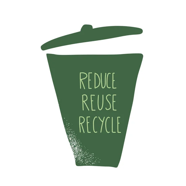 Verminderen hergebruiken Recycle concept. Vector design. — Stockvector