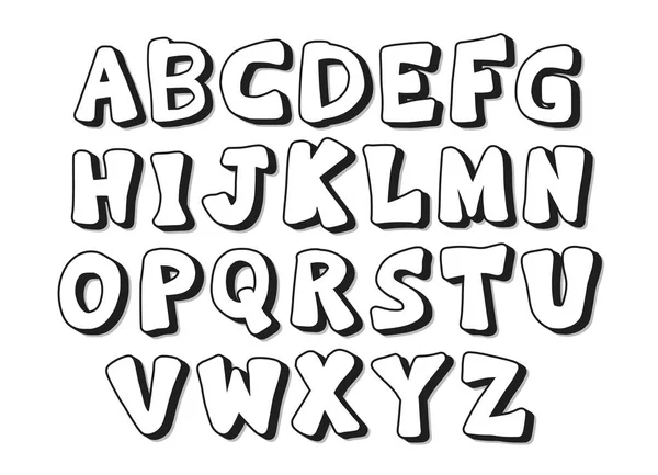 Alphabet Vektor Art Farbzeichen. Buchstabendesign. — Stockvektor