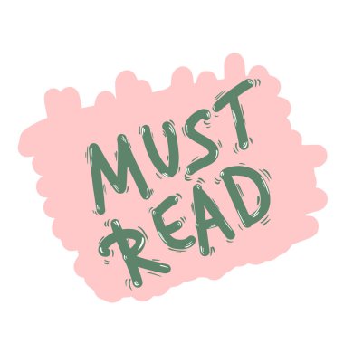 Metin amblemini okumalıyım. Vektör el çizimi alıntı.