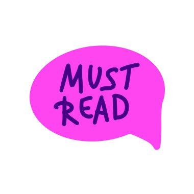 Metin amblemini okumalıyım. Vektör el çizimi alıntı.