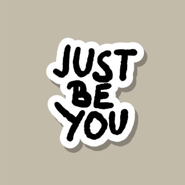 Sen kimsin ki stilize metin. Vektör el çizilmiş teklif