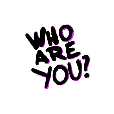 Sen kim oluyorsun da böyle bir soru soruyorsun? Beyaz arka planda el yazısı izole edilmiş. Vektör illüstrasyonu.