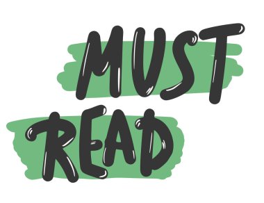 Metin amblemini okumalıyım. Şekil değiştirilmiş harfler. El çizimi alıntı. Vektör illüstrasyonu. 