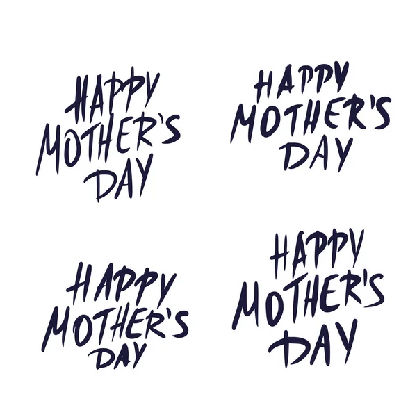 Anneler Gününüz Kutlu Olsun Yazısıyla Yazılmış Kart Elemanlarını Selamlıyoruz Bahar — Stok Vektör