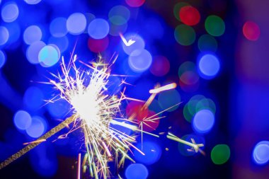 Bengal güzel bokeh, arka plan arka plan üzerinde ışıklar