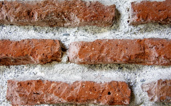 Structuur van de oude muur van rode baksteen — Stockfoto