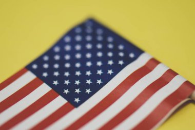Amerika Birleşik Devletleri kağıt bayrağı. makro