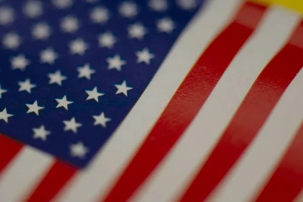Vlag van de Verenigde Staten van Amerika-papier. macro — Stockfoto