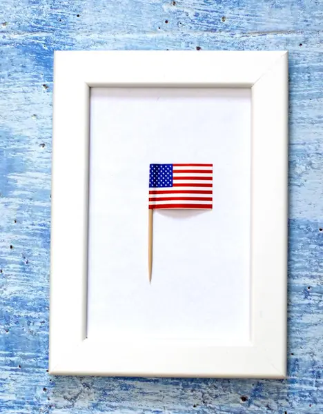Bandeira americana um símbolo do dia da independência, a adoção da Declaração de Independência — Fotografia de Stock