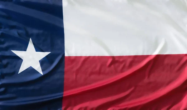 Flaga Stanu Teksas Fali Tekstury Tkaniny — Zdjęcie stockowe