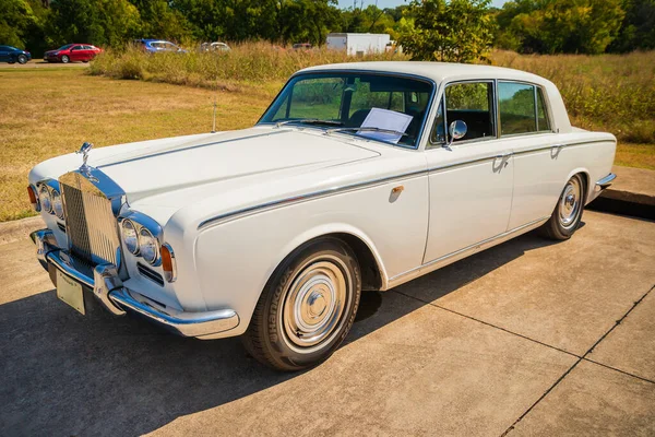 Westlake Texas Październik 2019 Widok Przodu Klasycznego Samochodu Rolls Royce — Zdjęcie stockowe