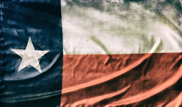 Σημαία Texas State Για Κυματίζει Παλιά Υφασμάτινη Υφή Vintage Εφέ — Φωτογραφία Αρχείου