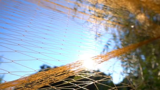 钓鱼线和太阳 — 图库视频影像
