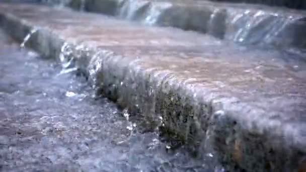 Cachoeira Escadas Pedra — Vídeo de Stock