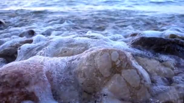 Onde Marine Pietre Roccia — Video Stock