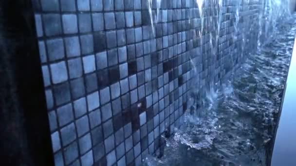 Víz Medence Szökőkút Flow Splash — Stock videók