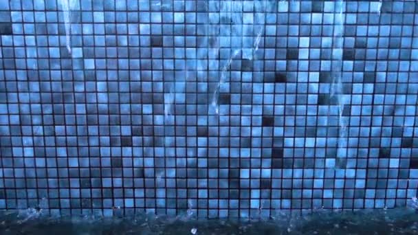 水池喷泉流动飞溅 — 图库视频影像