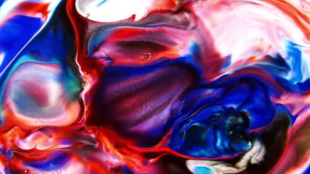 Abstrakte Bunte Farbe Turbulenzen Explodieren — Stockvideo