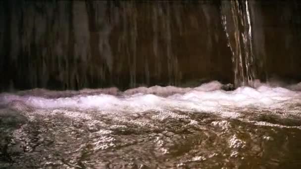 Detalhe Respingo Cachoeira Selvagem — Vídeo de Stock