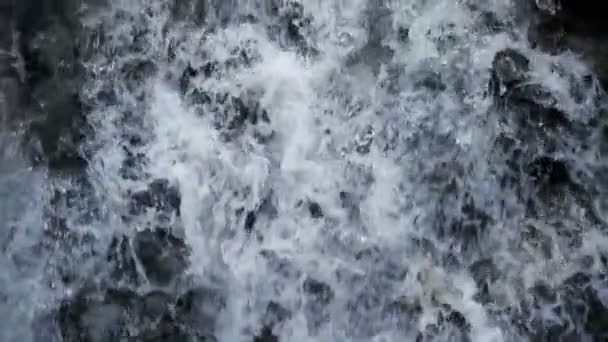 Cascata Selvaggia Splash Dettaglio — Video Stock