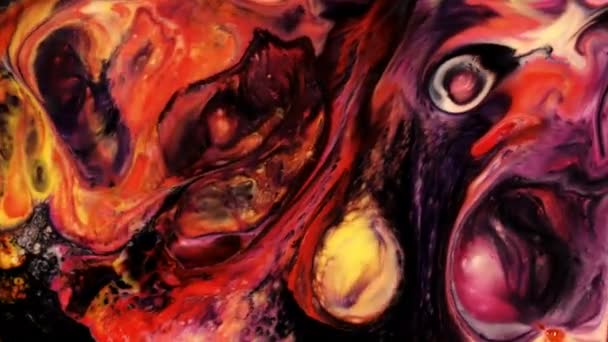 Tinta Mágica Mística Abstrata Pintura Explode Espalhar — Vídeo de Stock