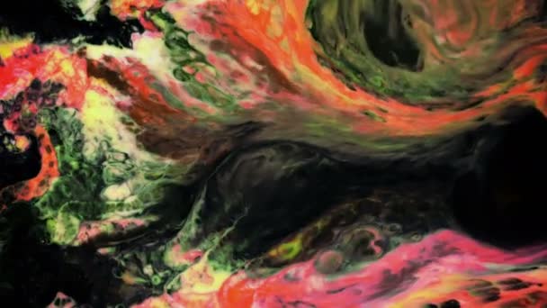 抽象の神秘的な魔法のインク塗料爆発拡散 — ストック動画