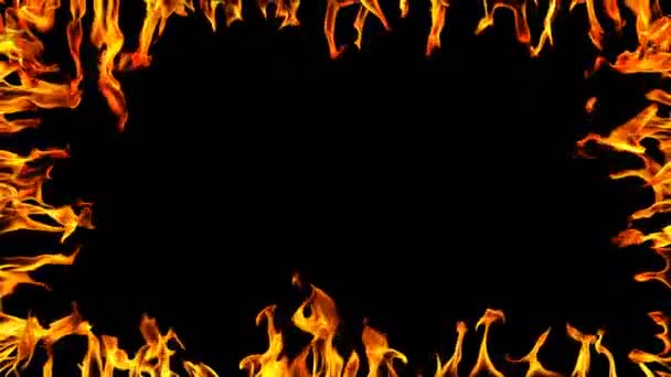 Φωτιά Καίει Καρέ Και Κίνδυνος — Αρχείο Βίντεο
