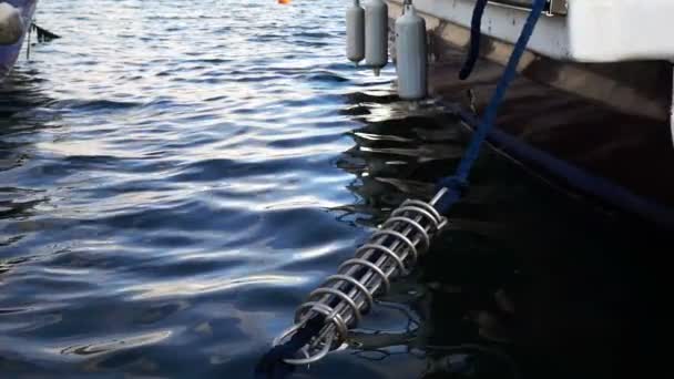 游艇绳和海威 — 图库视频影像