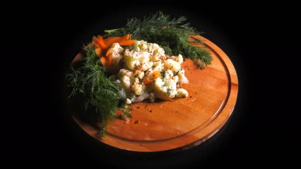 キャベツの野菜カリフラワー — ストック動画