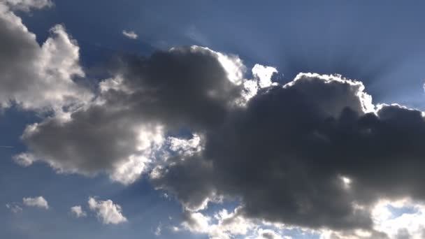 Wolken Zon Hemel — Stockvideo