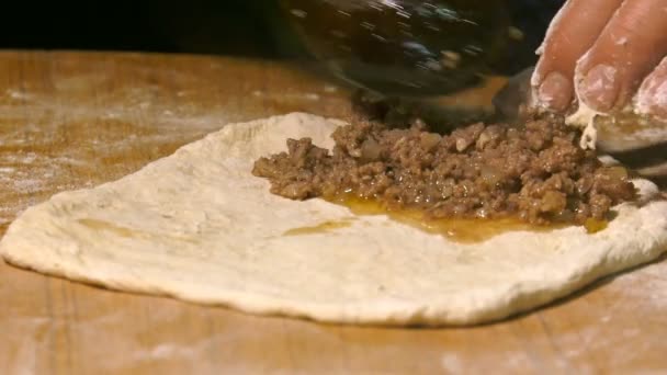 Making Pita Hússal — Stock videók