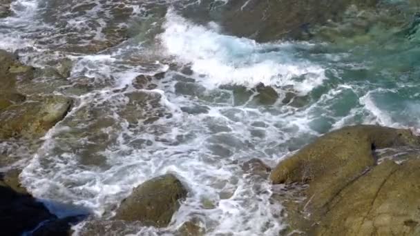 Onde Rocce Sul Mare — Video Stock