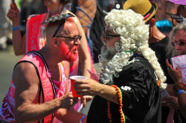 New York, Ny - 16 Haziran: Mermaid Parade Başyargıç ve New York'un Coney Adası'nda 16 Haziran 2018 36 yıllık deniz kızı geçit töreninde katılımcılar. 