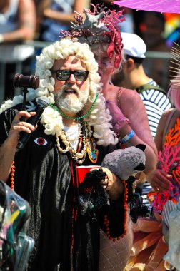 New York, Ny - 16 Haziran: Mermaid Parade Başyargıç ve New York'un Coney Adası'nda 16 Haziran 2018 36 yıllık deniz kızı geçit töreninde katılımcılar. 