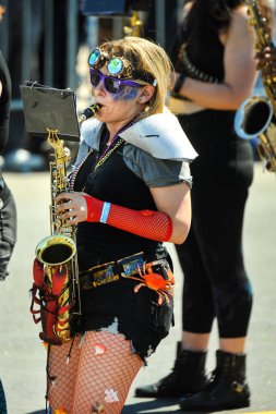 New York, Ny - 16 Haziran: İnsanlar katılmak 36 yıllık Mermaid Parade Coney Island 16 Haziran 2018 New York'ta. 