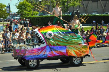 New York, Ny - 16 Haziran: İnsanlar katılmak 36 yıllık Mermaid Parade Coney Island 16 Haziran 2018 New York'ta. 