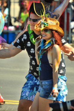 New York, Ny - 16 Haziran: İnsanlar katılmak 36 yıllık Mermaid Parade Coney Island 16 Haziran 2018 New York'ta. 