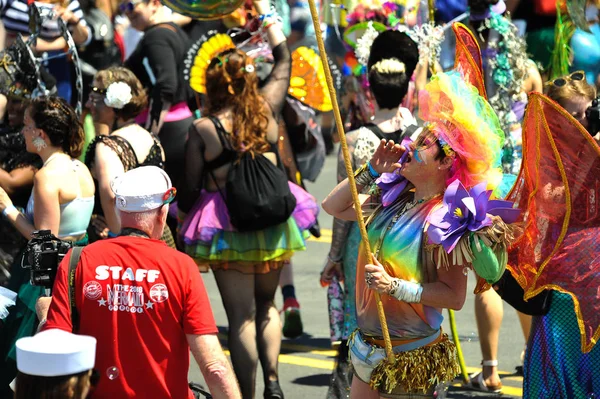 New York June People Participate 36Th Annual Mermaid Parade Coney — Stock Photo, Image