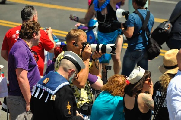 Nueva York Junio Gente Participa 36º Desfile Anual Sirenas Coney — Foto de Stock
