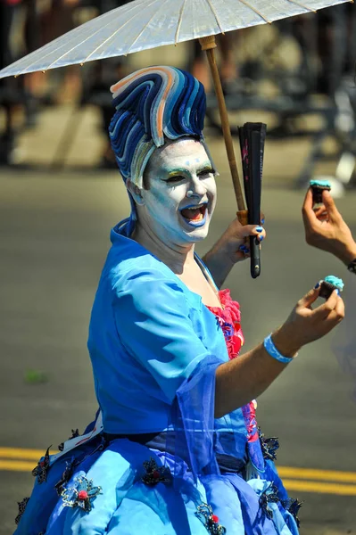 New York Haziran Nsanlar Katılmak Yıllık Mermaid Parade Coney Island — Stok fotoğraf