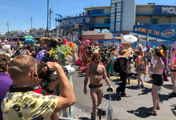 New York June People Participate 36Th Annual Mermaid Parade Coney — Stock Photo, Image