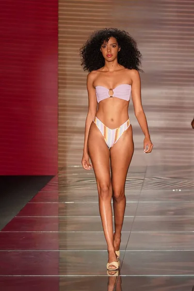 Miami Beach July Model Walks Runway Montce Swim Resort Spring — Stock Photo, Image