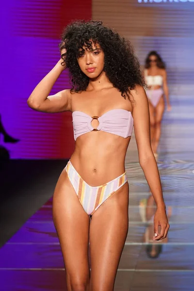 Miami Beach July Model Walks Runway Montce Swim Resort Spring — Stock Photo, Image