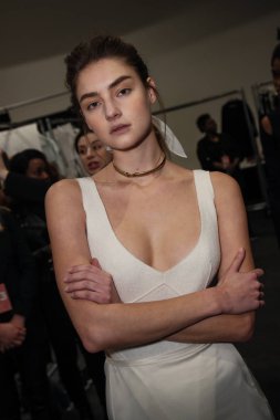 New York, Ny - Şubat 12:general atmospere Bevza moda gösterisi sırasında New York hafta, sahne arkasında: gösterir Galerisi Galeri II 12 Şubat 2018 NYC üzerinde bahar Studios